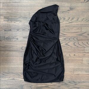 Elegant Black One-Shoulder Dress